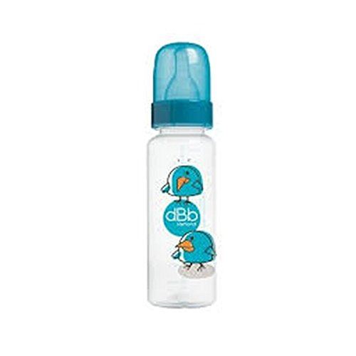 dBb Remond Biberon Polypropylène au Motif Dodo Forme Cylindrique Turquoise 270 ml
