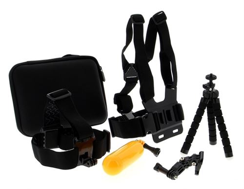 KIT ACCESSOIRES CAMERAS SPORT 5 PCS - Akor - NOIRE