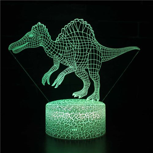 Stack Lampe 3D Tactile Veilleuses Enfant 7 Couleurs Avec Telecommande - Dinosaure #35