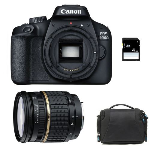 Canon Eos 4000D + Tamron 17-50 Ld + Sac + Sd 4Go