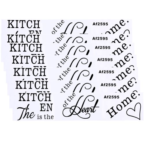 Autocollant Mural DIY PVC Sticker Motif de Mot Anglais Auto-Adhésif pour Décoration de Maison