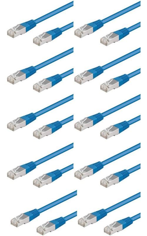 10 câbles RJ45 bleu cat5e F/UTP - 3m