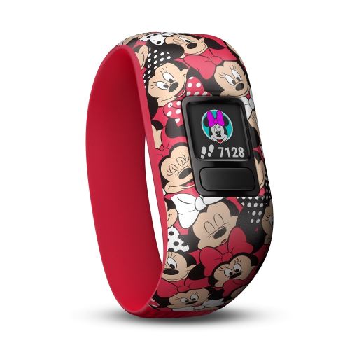 Bracelet d'activité élastique Garmin Minnie Mouse Vívofit jr. 2 pour enfants Rouge