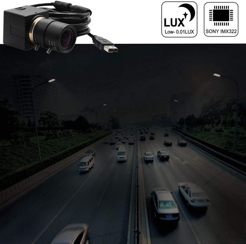 ELP Webcam Faible éclairage 1080P Grand Angle Réglable 2.8-12mm Vario  Objectif Low Illumination Mini Caméra 1/2.9 pouce IMX322 Caméra Web pour  Linux / Windows / Android - Webcam - Achat & prix