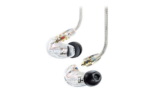Shure SE215 Sound Isolating Earphones - Sound Isolating - In-ear hoofdtelefoons - inwendig - met bekabeling - 3,5 mm-stekker - transparant