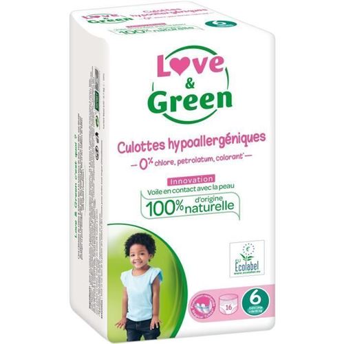 LOVE AND GREEN Culottes Taille 6 - 16 couches