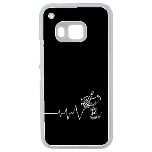 Coque Black Crayon Electrocardiogramme Compatible Htc One 2 M9 Transparent