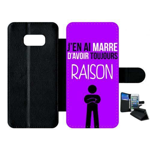 Etui à rabat samsung galaxy s8+ plus j en ai marre d avoir toujours raison 8