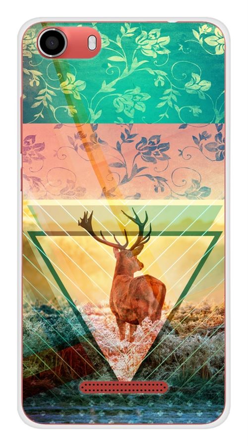 Coque en silicone imprimée compatible Wiko Lenny 2 Cerf swag