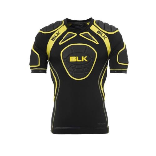 BLK Epaulieres de Rugby Tek 6 Shoulder Tee Padded Adulte Noir et jaune