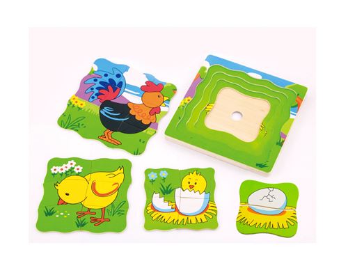 Viga Toys casse-tête de poules pondeuses 21 pièces