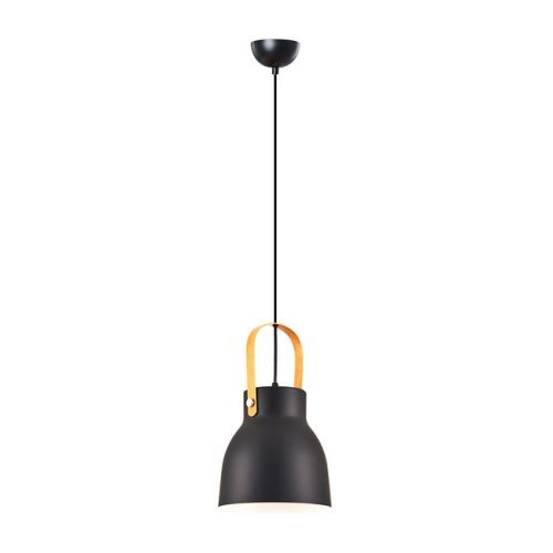 HOMEMANIA Lampe à Suspension Buck Chandelier - de Plafond - Noir, Bois en Métal, 19 x 19 x 120 cm, 1 x E27, Max 40W