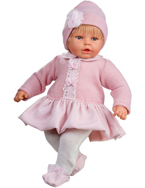 Berjuan bébé poupée 60 cm filles vinyle/textile rose