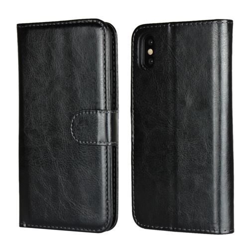 Etui en PU détachable 2-en-1 noir pour votre Apple iPhone XS Max 6.5 inch