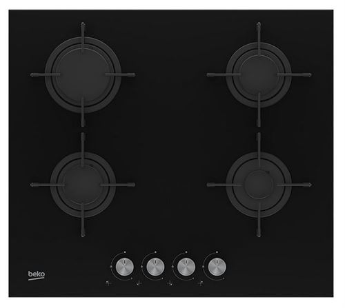 Beko hilg 64220 s plaque intégré cuisinière à gaz noir