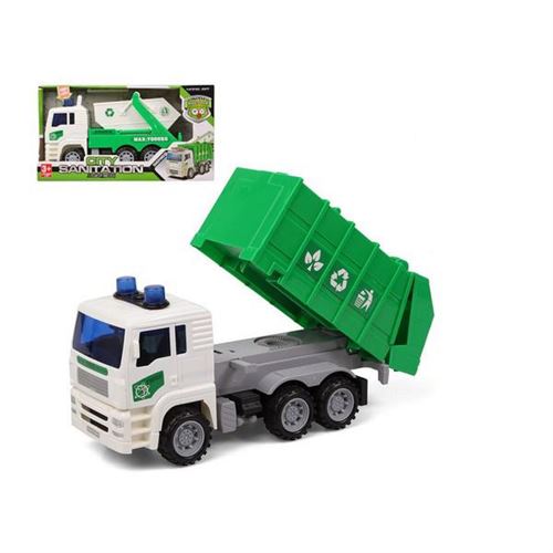 Camion-benne Lumière Son Vert 119206