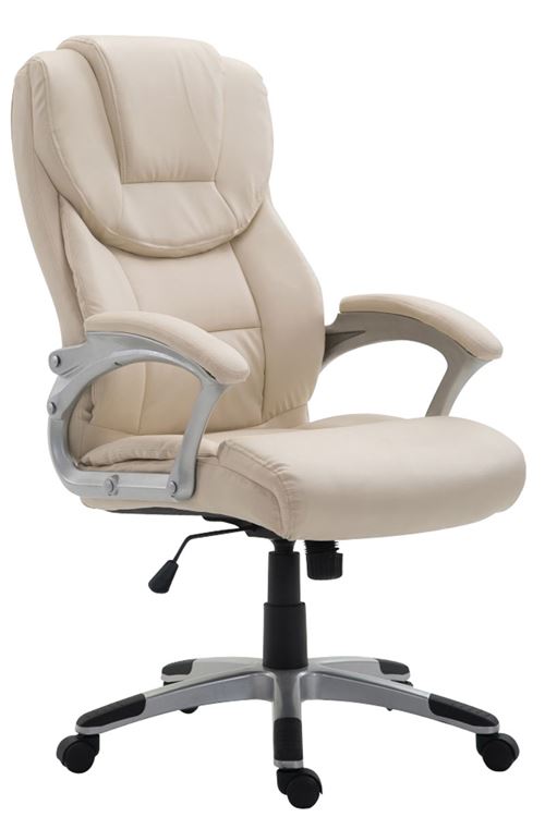 CLP Fauteuil de bureau XL Texas V2 Similicuir  Crème