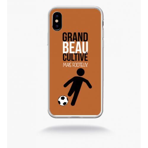 Coque grand beau cultiv mais footeux 8 compatible apple iphone x bord transparent