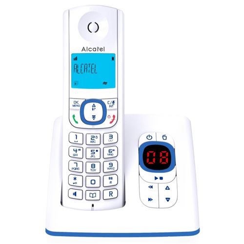 Alcatel Classic F530 Voice - Téléphone sans fil - système de répondeur avec ID d'appelant - DECT - bleu