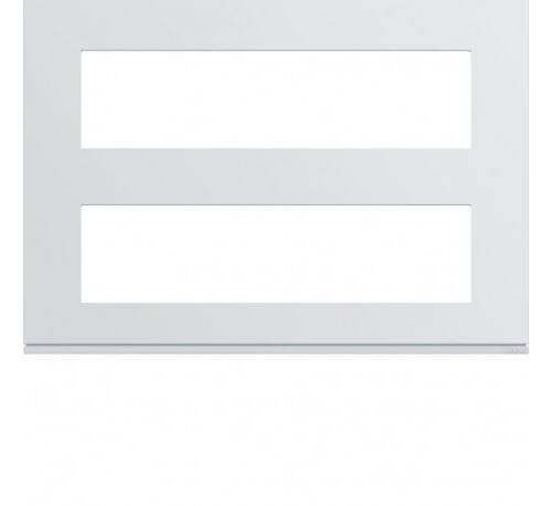 Plaque de finition 8 + 8 modules gallery - blanc pure - wxp0096 - hager