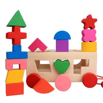 Puzzle Montessori En Bois – Formes Et Fruits, 10 Pièces – Tri Des Couleurs – Dès 1 An
