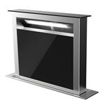 Airlux AHV659BK - Hotte - Courant descendant télescopique - Niche - largeur : 52.7 cm - profondeur : 10.9 cm - evacuation & recyclage - verre inox/noir