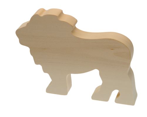 Kids At Work animal artisanal lion junior 12 cm bois brun