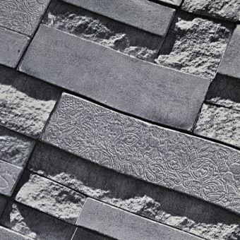 Papier Peint Mur De Pierre Papier 3d Mur De Briques Argent 5 3m2 Decoration Des Murs Achat Prix Fnac