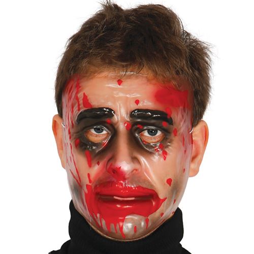 masque transparent ensanglanté homme pvc - Coloris : Jaune02791 Guirca