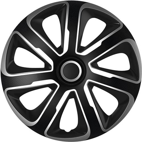 AutoStyle enjoliveurs Livorno 16 pouces ABS noir / argent lot de 4