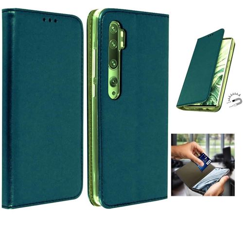 Etui de protection Porte carte pour Xiaomi Mi Note 10 -Vert