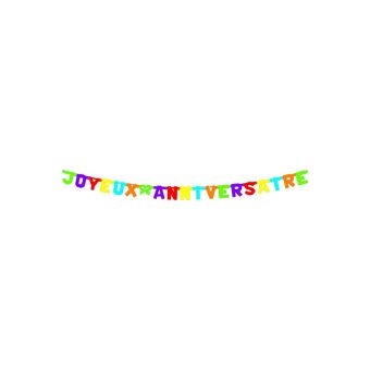 Guirlande Lettres Joyeux Anniversaire 2m Noir Article De Fete Achat Prix Fnac