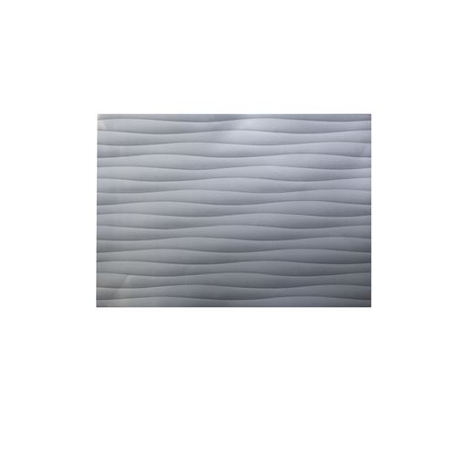 Adhésif décoratif pour meuble effet Vague - 200 x 45 cm - Argent