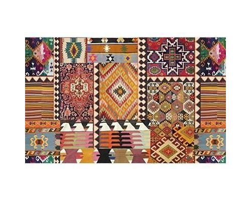 Vilber Bohemian Kilim 2495 - Tapis à Motifs, Vinyle, Multicolore, 75 x 120 x 3 cm Bohemian Kilim 2495