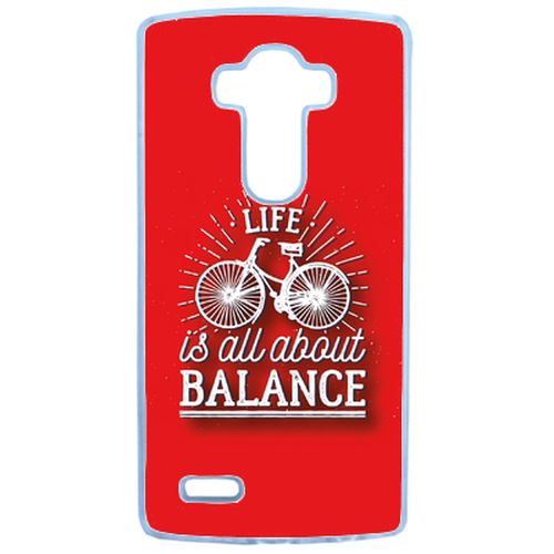 Coque Life Il All About Balance Fond Rouge Compatible Lg G3 Transparent