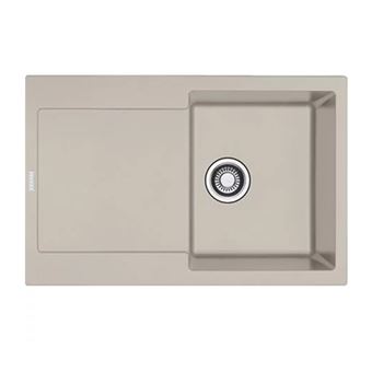 Evier à encastrer 1 bac FRANKE Maris Fragranit avec vidage manuel 78 x 50 cm Café crème - 1