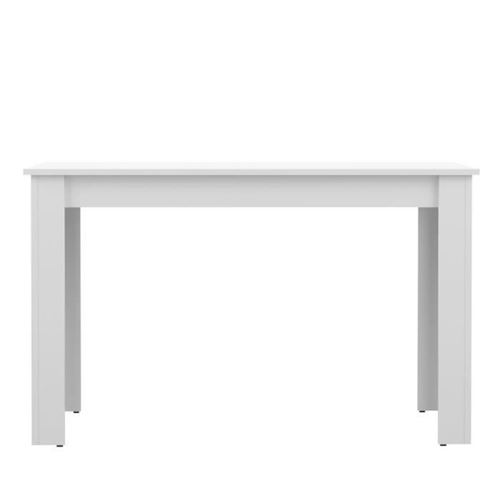 PEPPER Table a manger 4 a 6 personnes style contemporain melaminee blanc - L 110 x l 70 cm