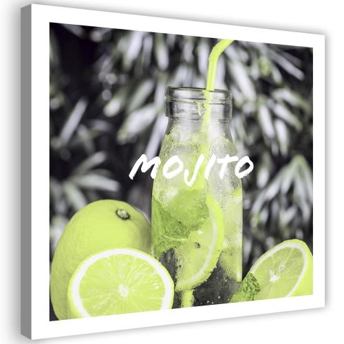 Impression sur toile Image Tableau Canevas Boisson Citrons 90x90