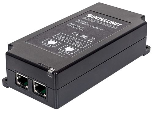 Intellinet Power Over Ethernet POE + Plastique injecteur jusqu'à 30 Watts Noir