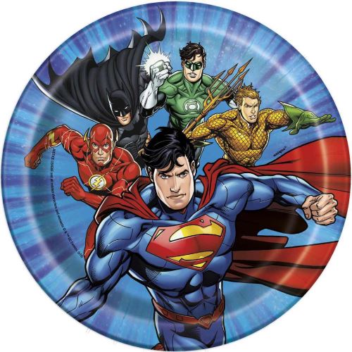 Justice League 7 pouces assiettes à dessert [8 par paquet]