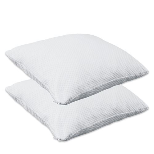 Herzberg HG-65X2: Oreiller 2 Pièces en Mousse Viscoélastique Déchiquetée