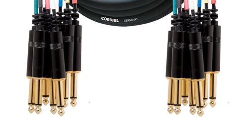 Cordial CML8-0PP3C - Câble multipaire 8 jacks-8 jacks mâles mono 3 m