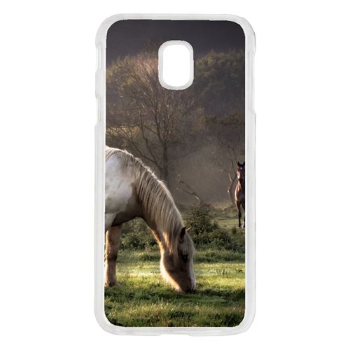 Coque Chevaux Compatible Galaxy J3 2017 Transparent