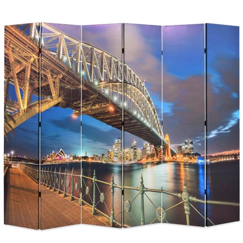 vidaXL Kamerscherm inklapbaar Sydney Harbour Bridge 228x170 cm