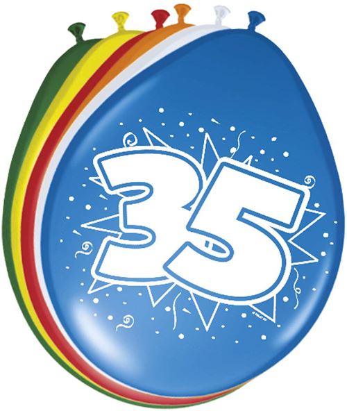 Folatex Zahlenballons 12In Latexballons 35 Jahr /8 (FOLAT)