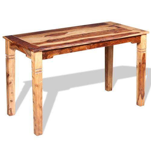 vidaXL Eettafel 120x60x76 cm massief sheeshamhout