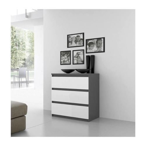 Finlandek Commode De Chambre Natti Style Contemporain Gris Et