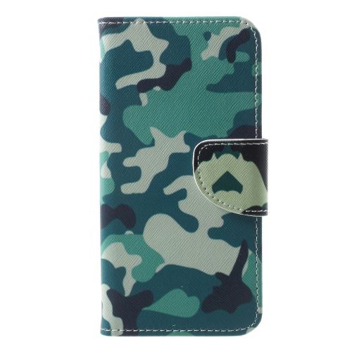 Etui en PU texture camouflage impression croix pour Samsung Galaxy J2 Pro 2018