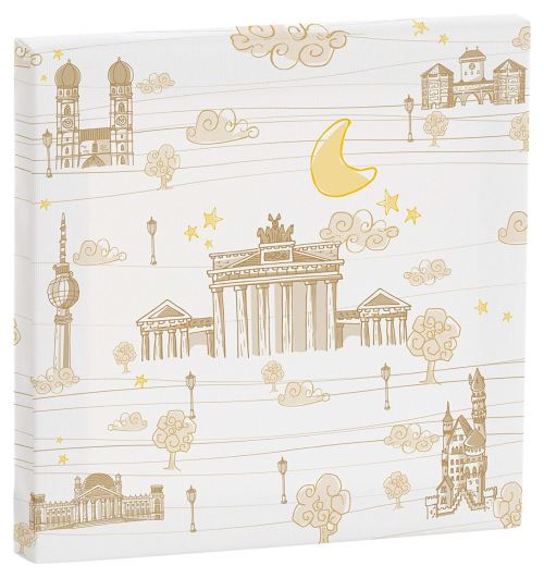 Eiffel textile Allemagne – Toile, 27 x 27 cm, couleur beige