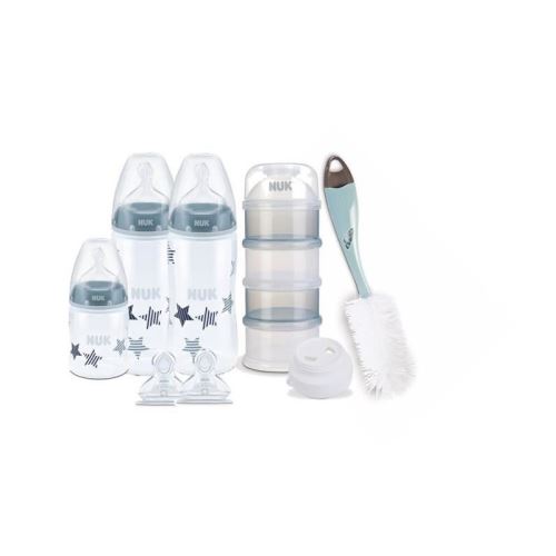 Coffret biberons Nuk first choice bleu étoile